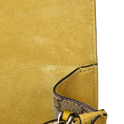 Gucci GG Supreme Monogram Crystal Bow Embroidered Medium Dionysus Shoulder Bag Yellow 9 of 10