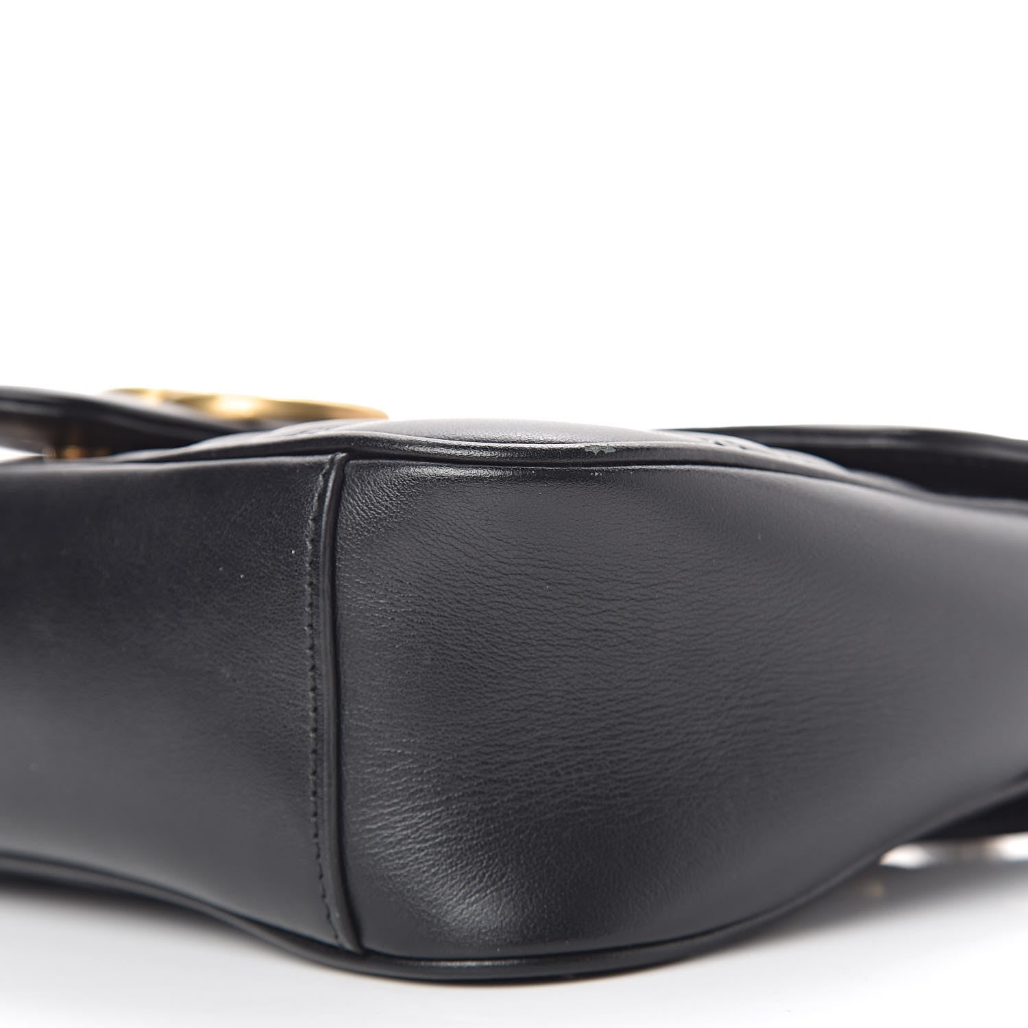Gucci Calfskin Matelasse Small GG Marmont Shoulder Bag Black 12 of 13