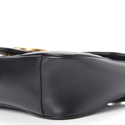 Gucci Calfskin Matelasse Small GG Marmont Shoulder Bag Black 12 of 13