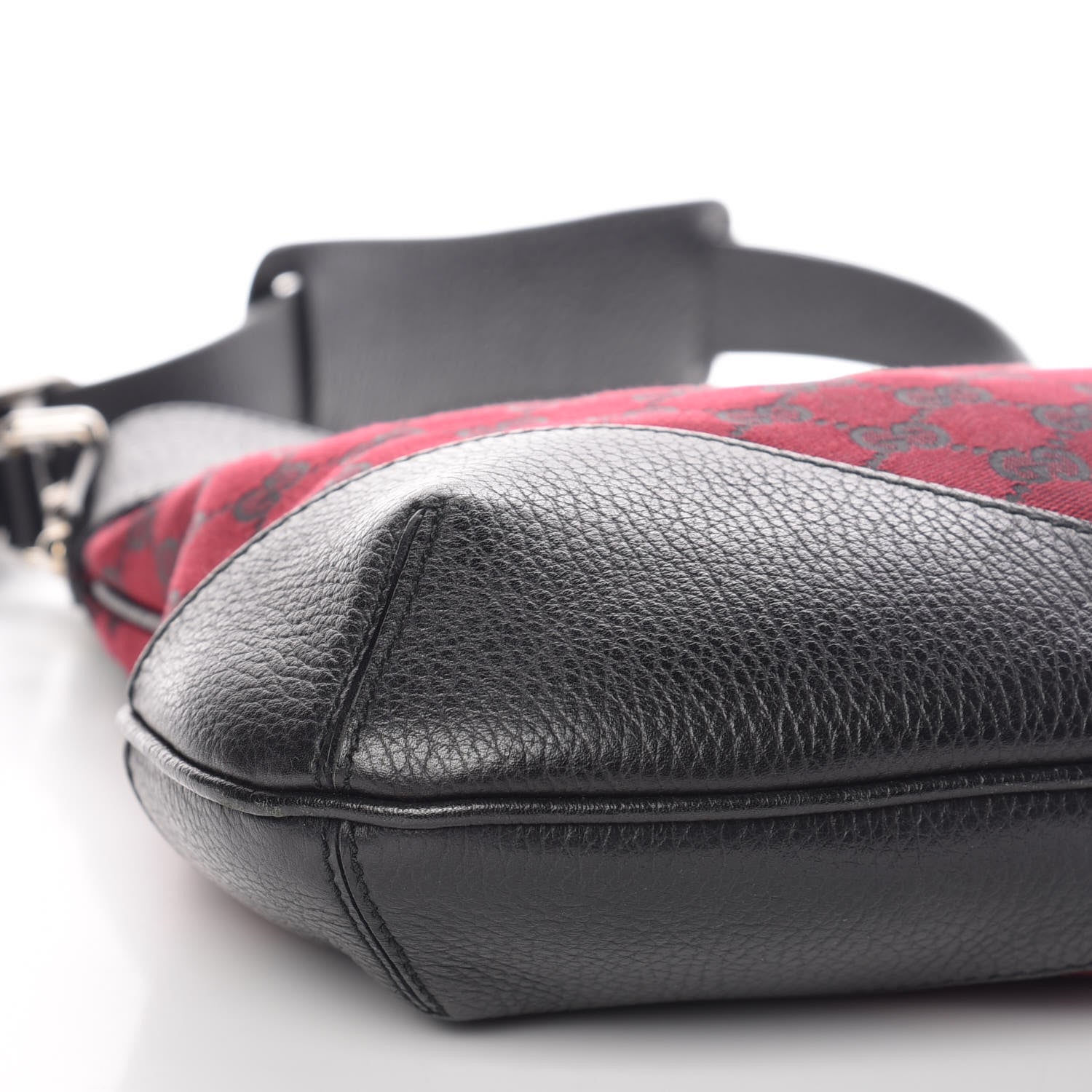 Gucci Denim Monogram Hobo Red 5 of 9