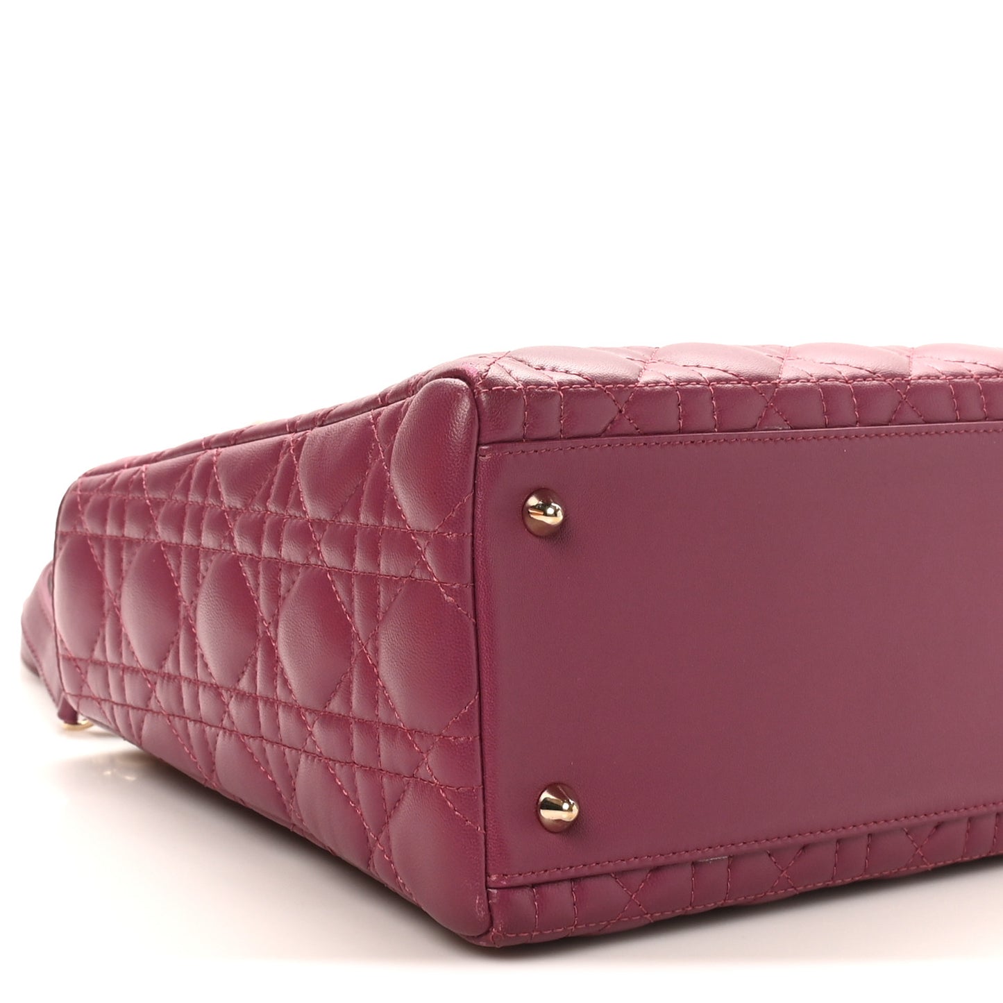 Lambskin Cannage Medium Lady Dior Purple