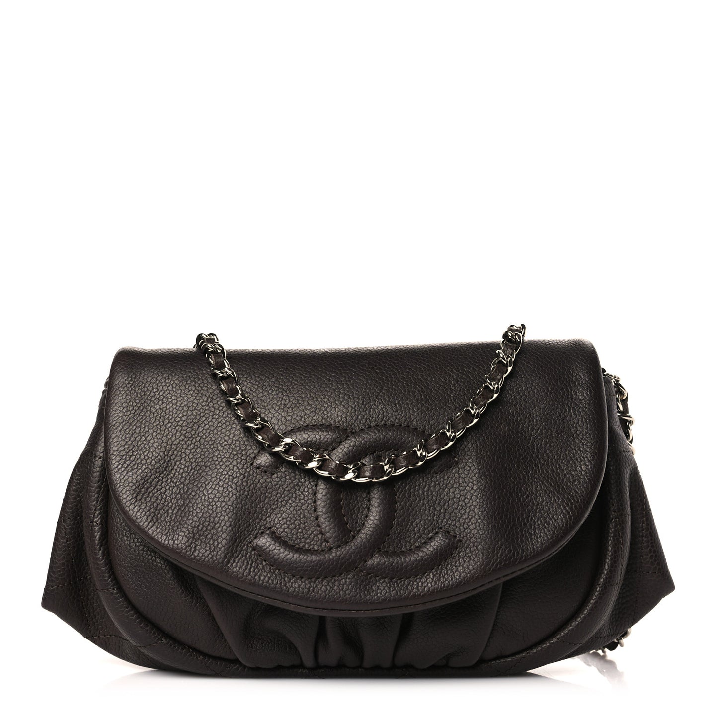 Caviar Half Moon Wallet On Chain WOC Brown