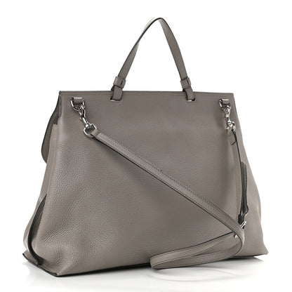 Gucci Cellarius Calfskin Large Bamboo Daily Top Handle Bag Storm Grey 3 of 10