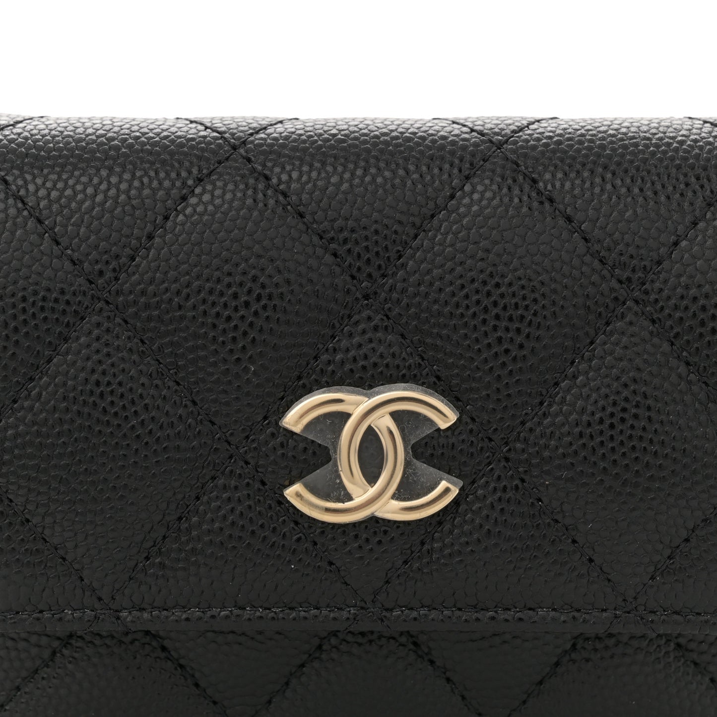 Caviar Quilted Belt Bag With Charms On Chain Black