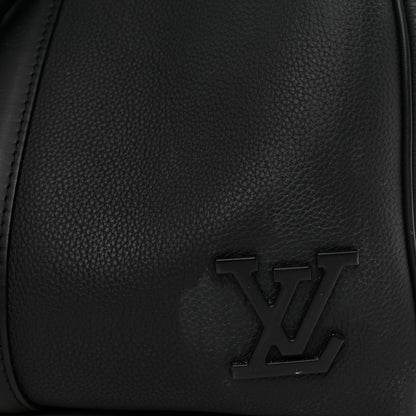 Louis Vuitton Grained Calfskin Aerogram Keepall Bandouliere 40 Black 15 of 16