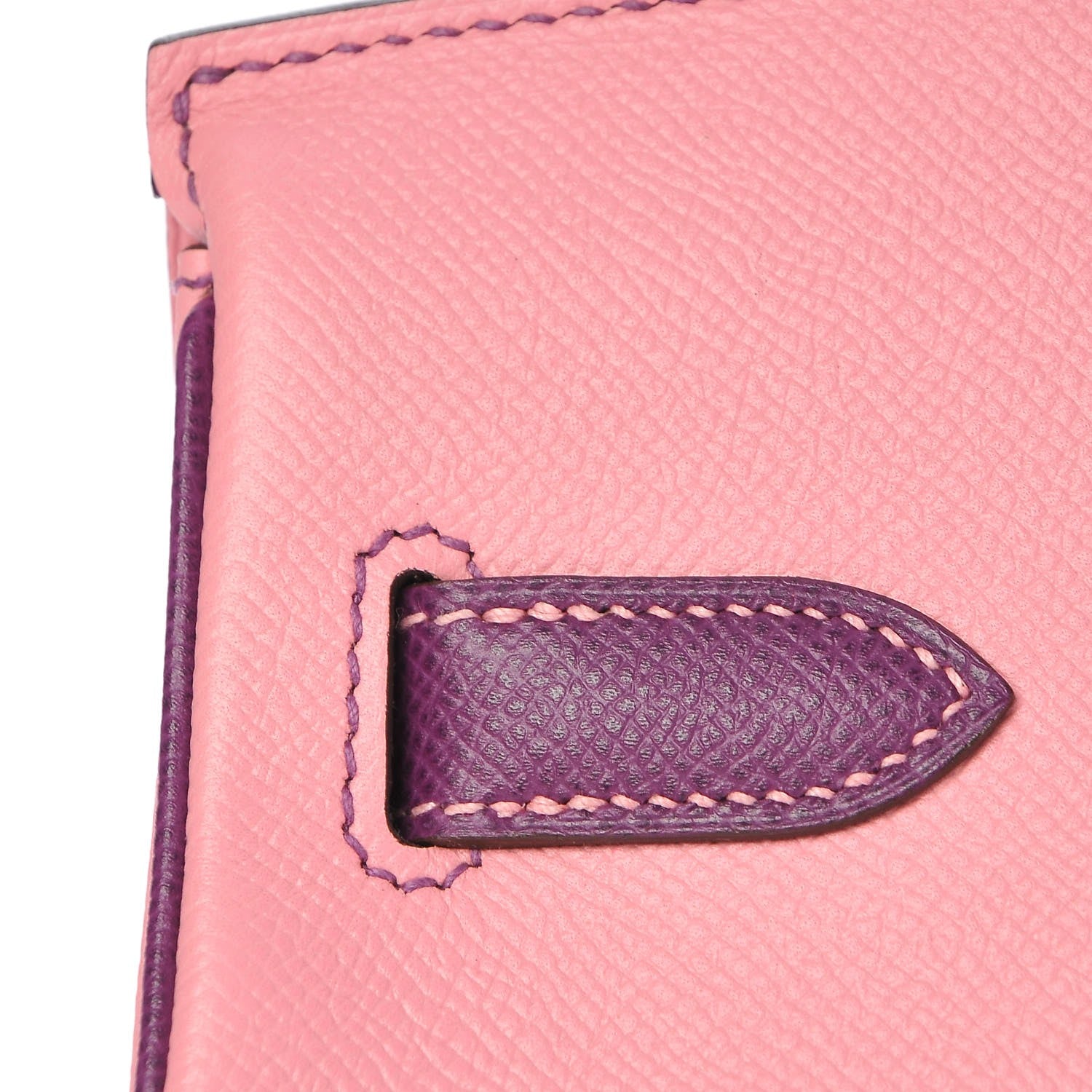 Hermes Epsom Horseshoe Bi Color Birkin 30 Rose Confetti Anemone 15 of 35