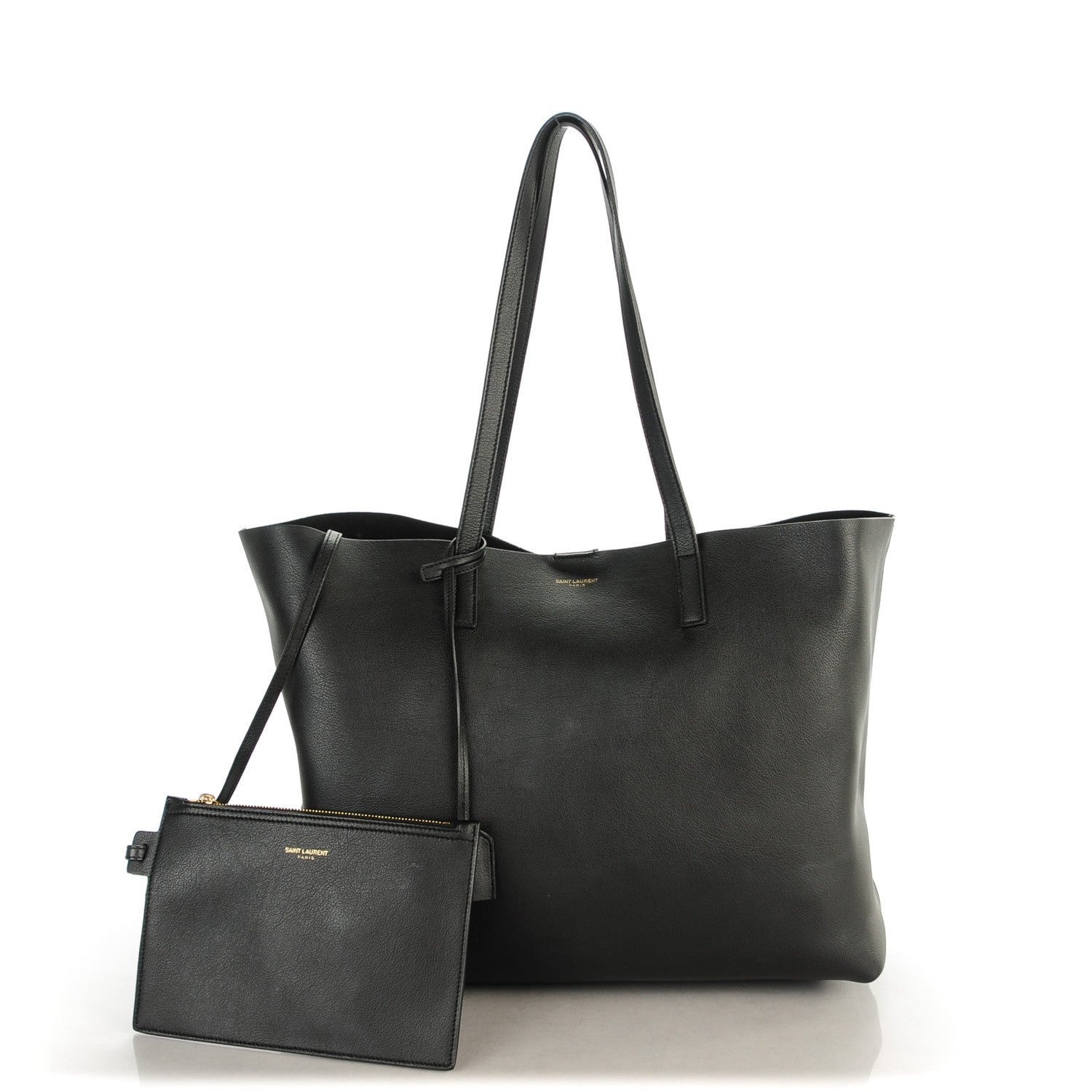 Saint Laurent Calfskin Large Shopping Tote Black 1 of 7