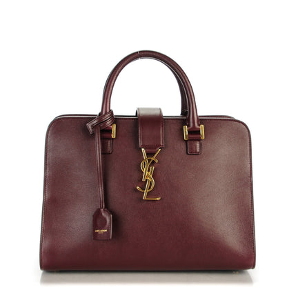 Saint Laurent Smooth Calfskin Small Monogram Cabas Bordeaux 1 of 7