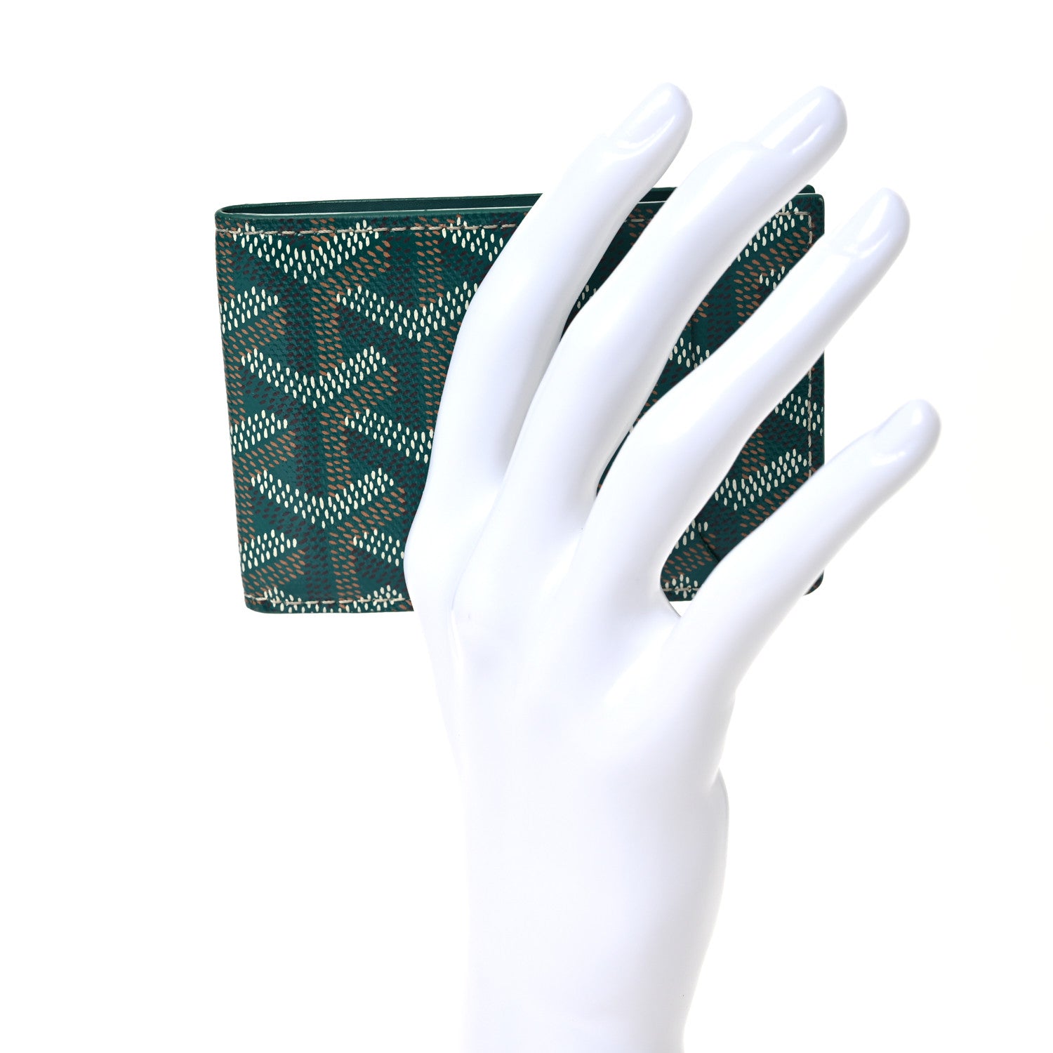 Goyard Goyardine Bi-Fold Victoire PM Wallet Green 2 of 8