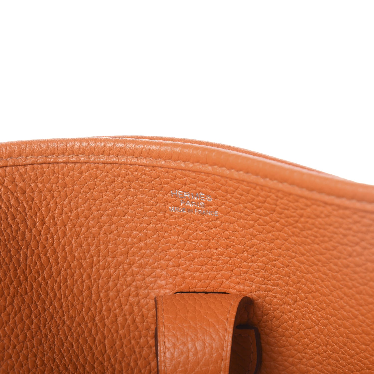 Hermes Taurillon Clemence Evelyne III GM Orange 6 of 9