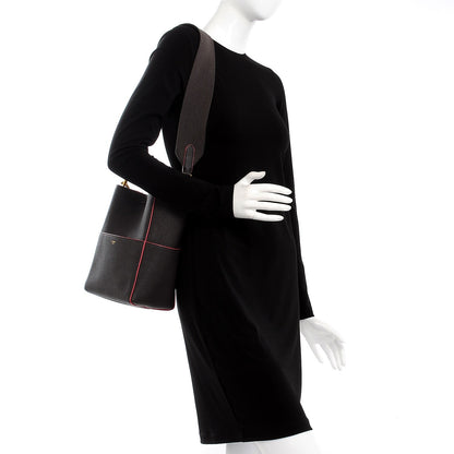 Celine Goatskin Small Sangle Bucket Bag Dark Taupe 2 of 7