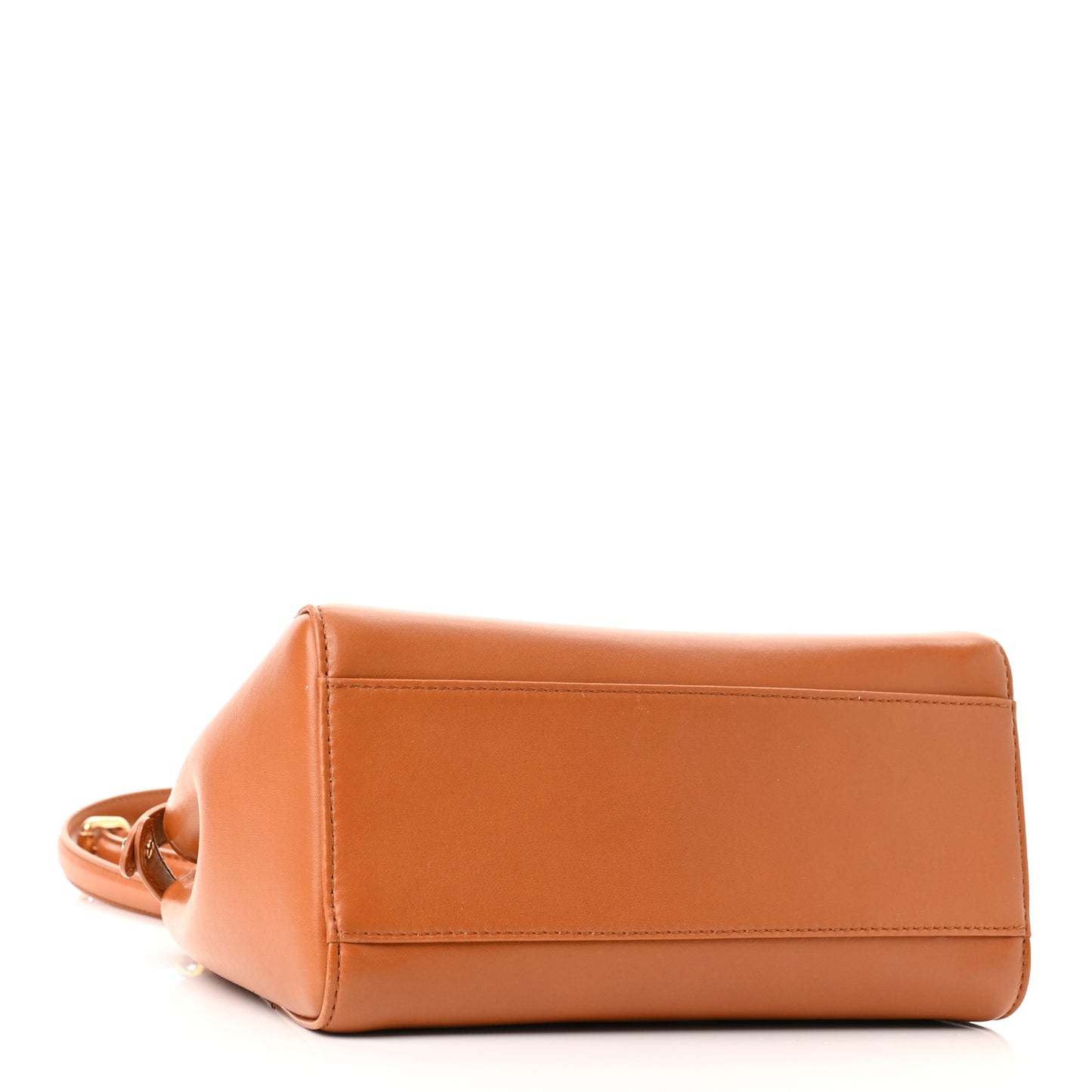 Nappa Vitello Century Gingham Embossed Mini Peekaboo Iconic Satchel Brandy White Black
