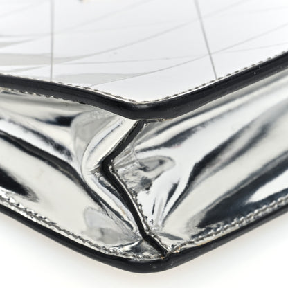 Prada Spazzolato Metal Triangle Logo Triangle Patterned Mini Shoulder Bag Argento 8 of 10