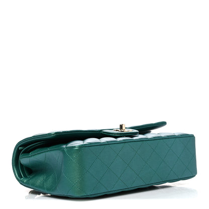 Chanel Iridescent Calfskin Quilted Medium Double Flap Green 4 of 11
