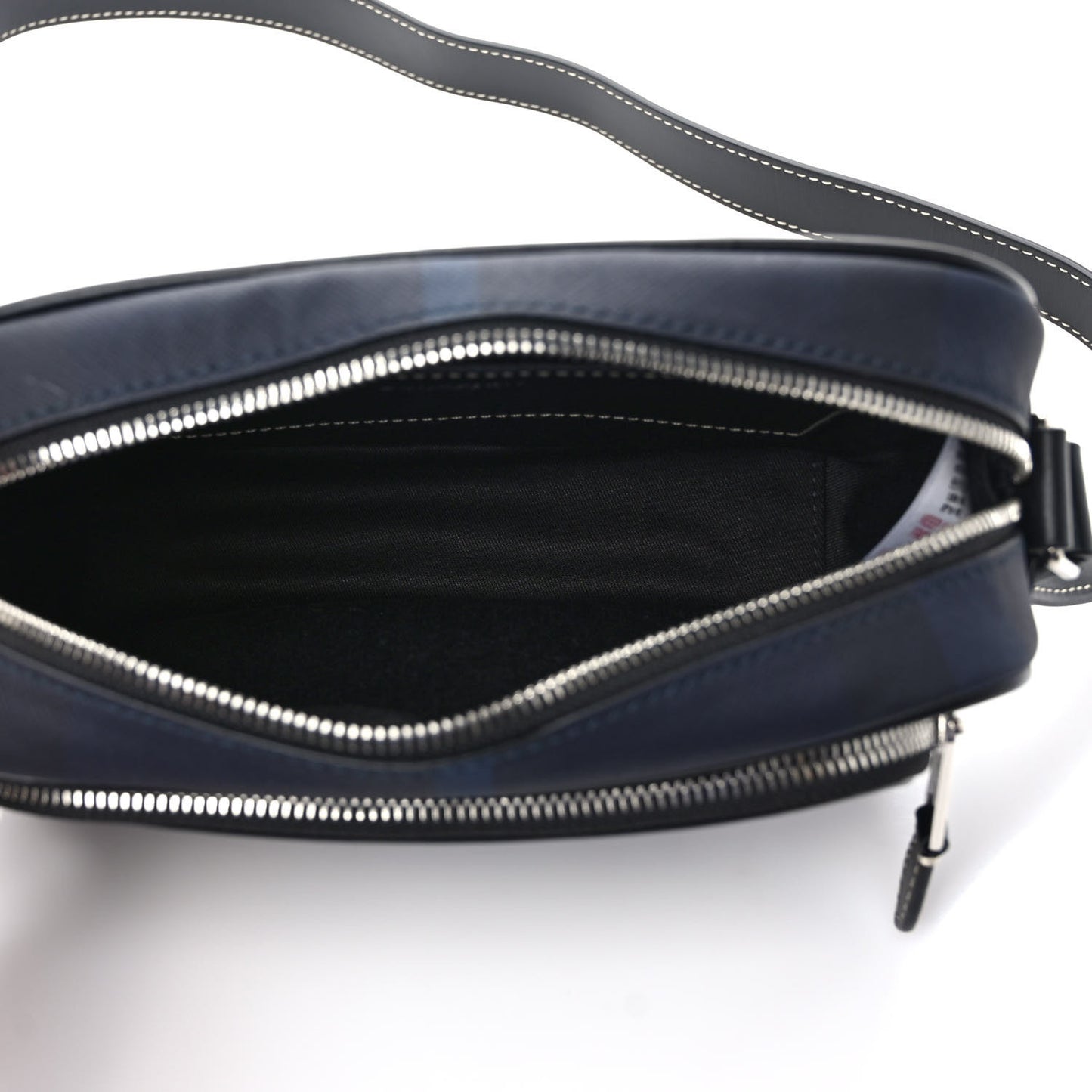 Canvas Check Paddy Messenger Navy Blue