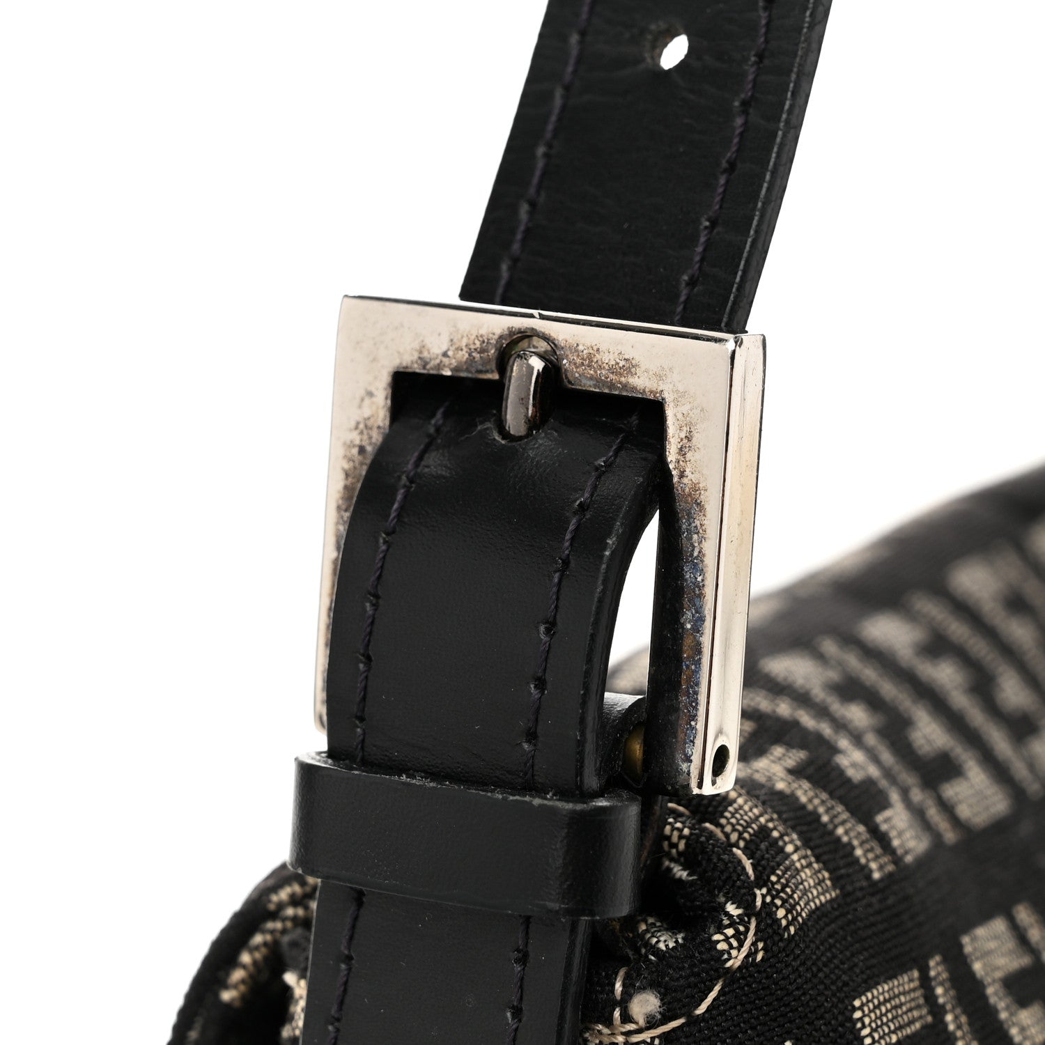 Fendi Zucchino Mama Baguette Navy 10 of 11