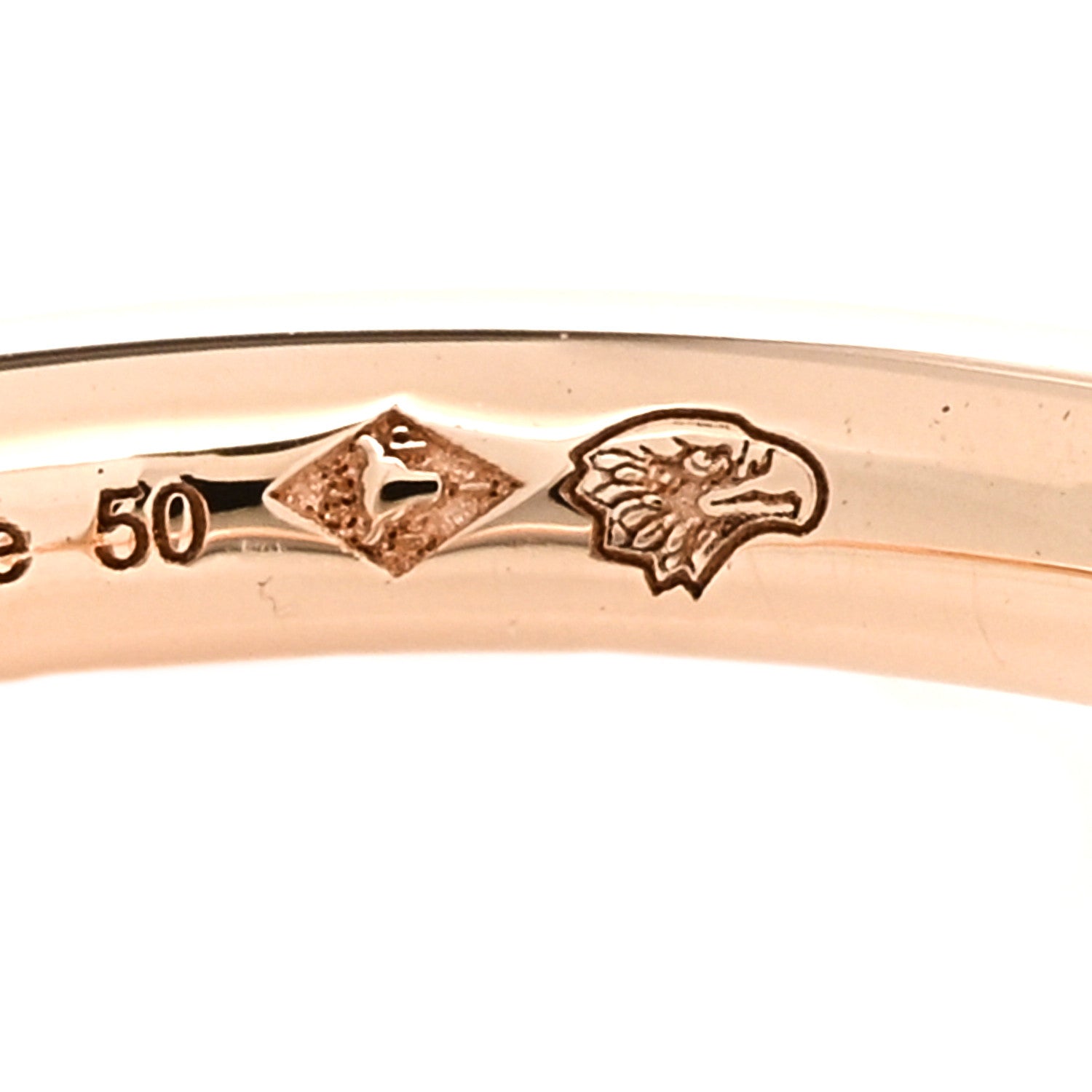 Hermes 18K Rose Gold Diamond PM Echappee Ring 50 5.25 6 of 8
