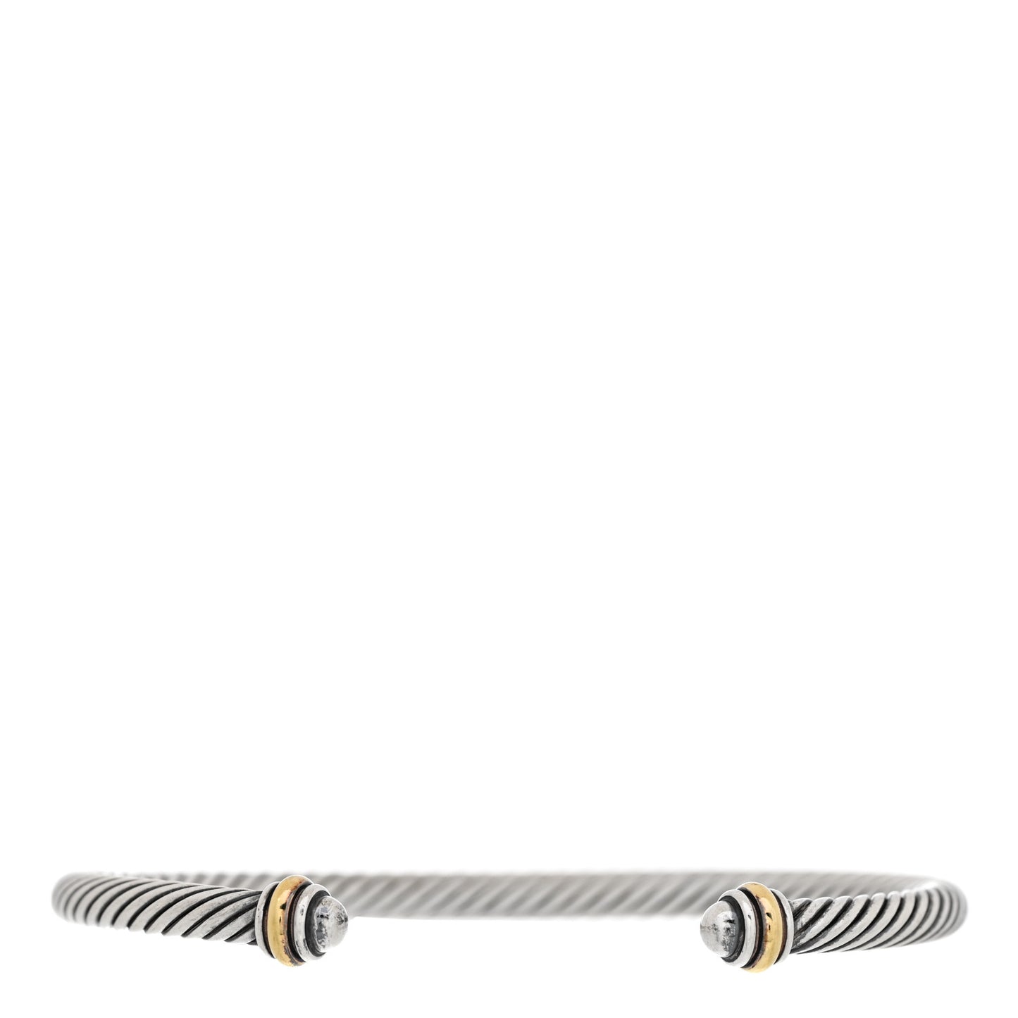 Sterling Silver 18K Yellow Gold 4mm Cable Classics Bracelet