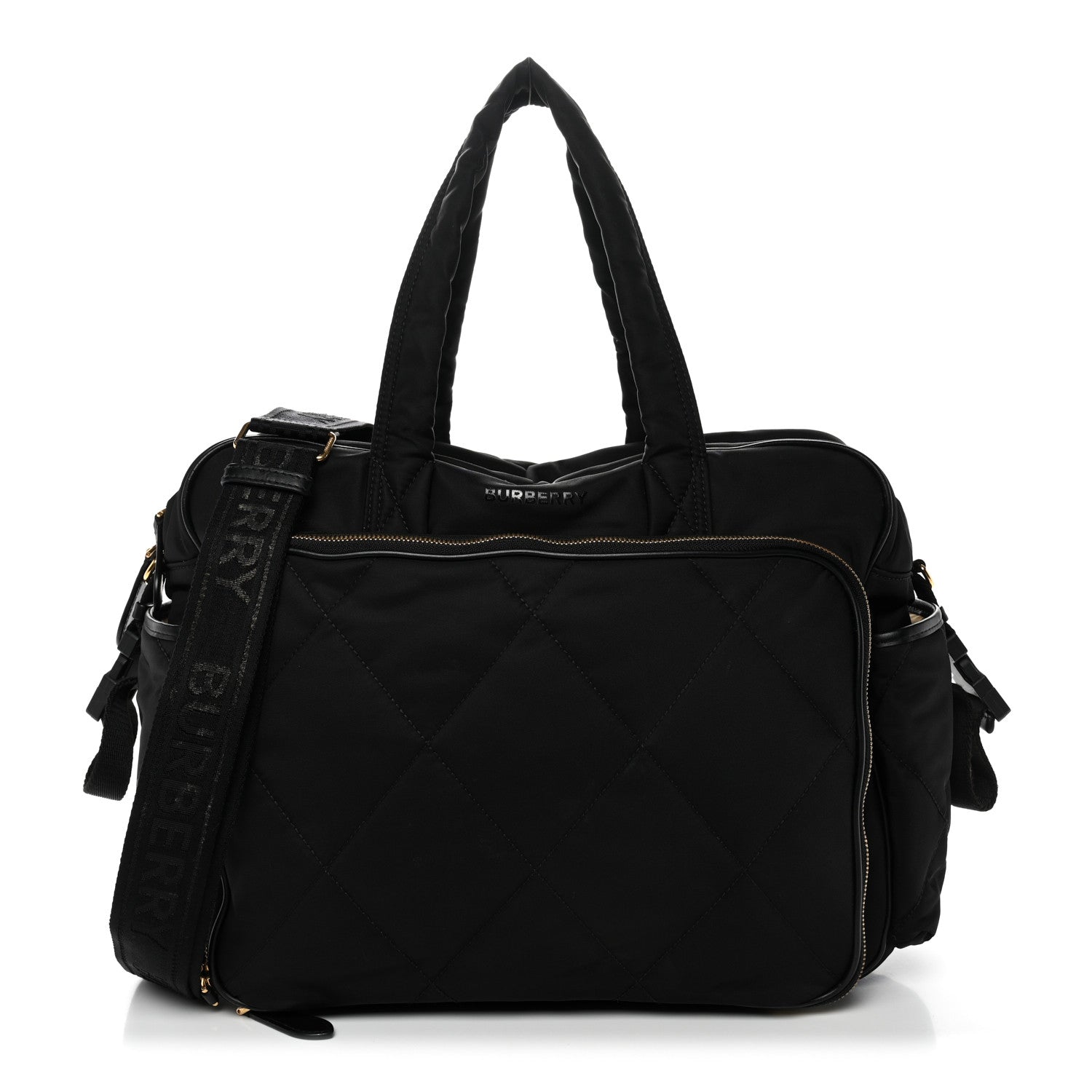 Burberry Nylon Quilted Diaper Tote Bag Black 1 of 10