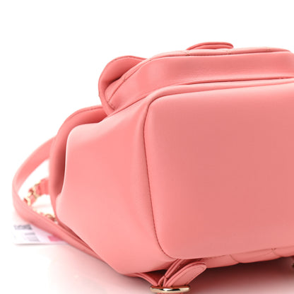Chanel Lambskin Quilted Small Duma Drawstring Backpack Pink 9 of 11