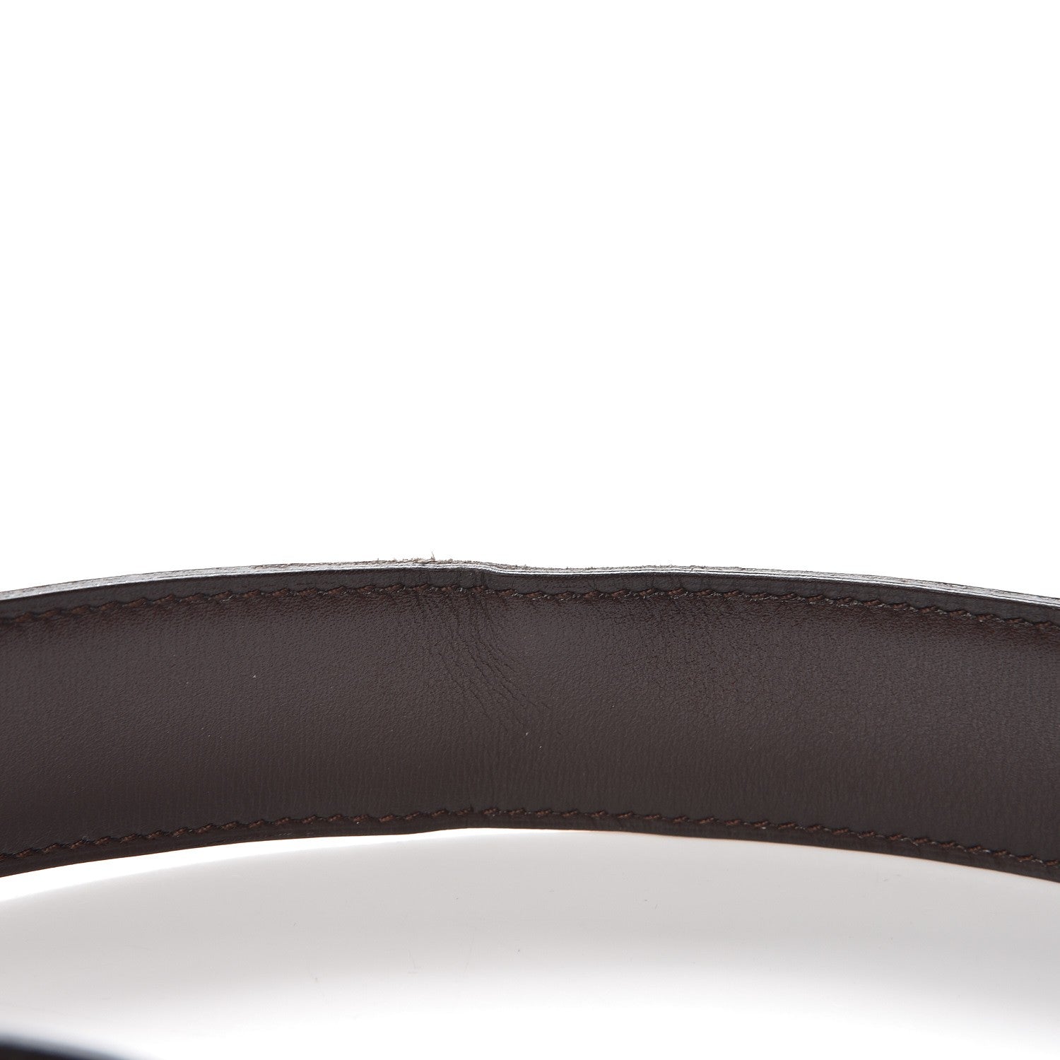Hermes Box Togo Reversible Belt Strap 85 Orange Chocolate 5 of 9