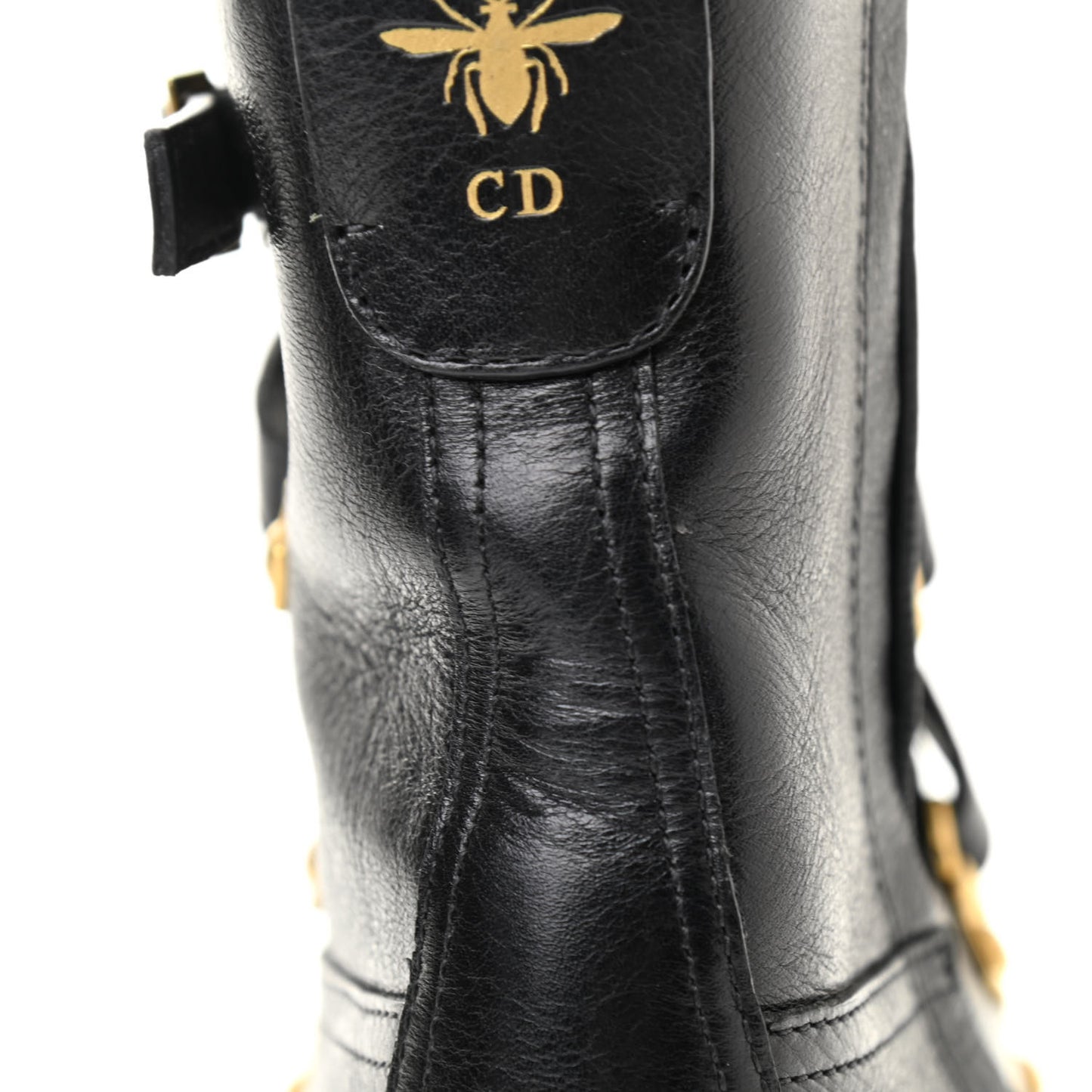 Shiny Calfskin Wildior Low Boot 36.5 Black