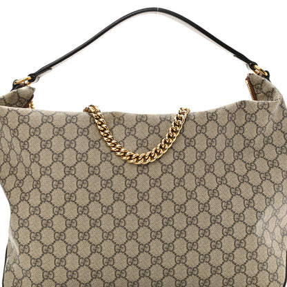 Gucci GG Supreme Monogram Large Linea A Hobo Light Brown 8 of 11