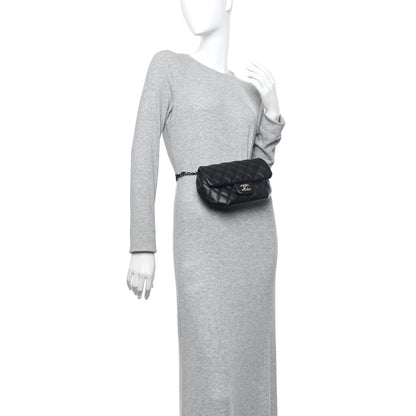 Chanel Calfskin Quilted CC Uniform Flap Belt Bag Black 2 of 10