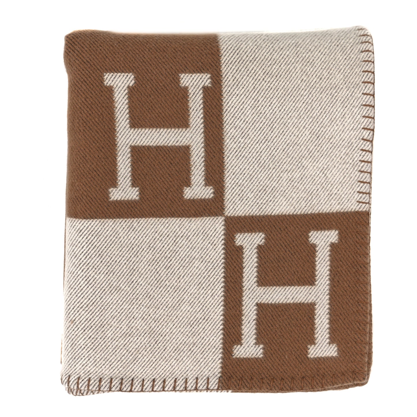 Wool Cashmere Avalon Blanket Ecru Camel
