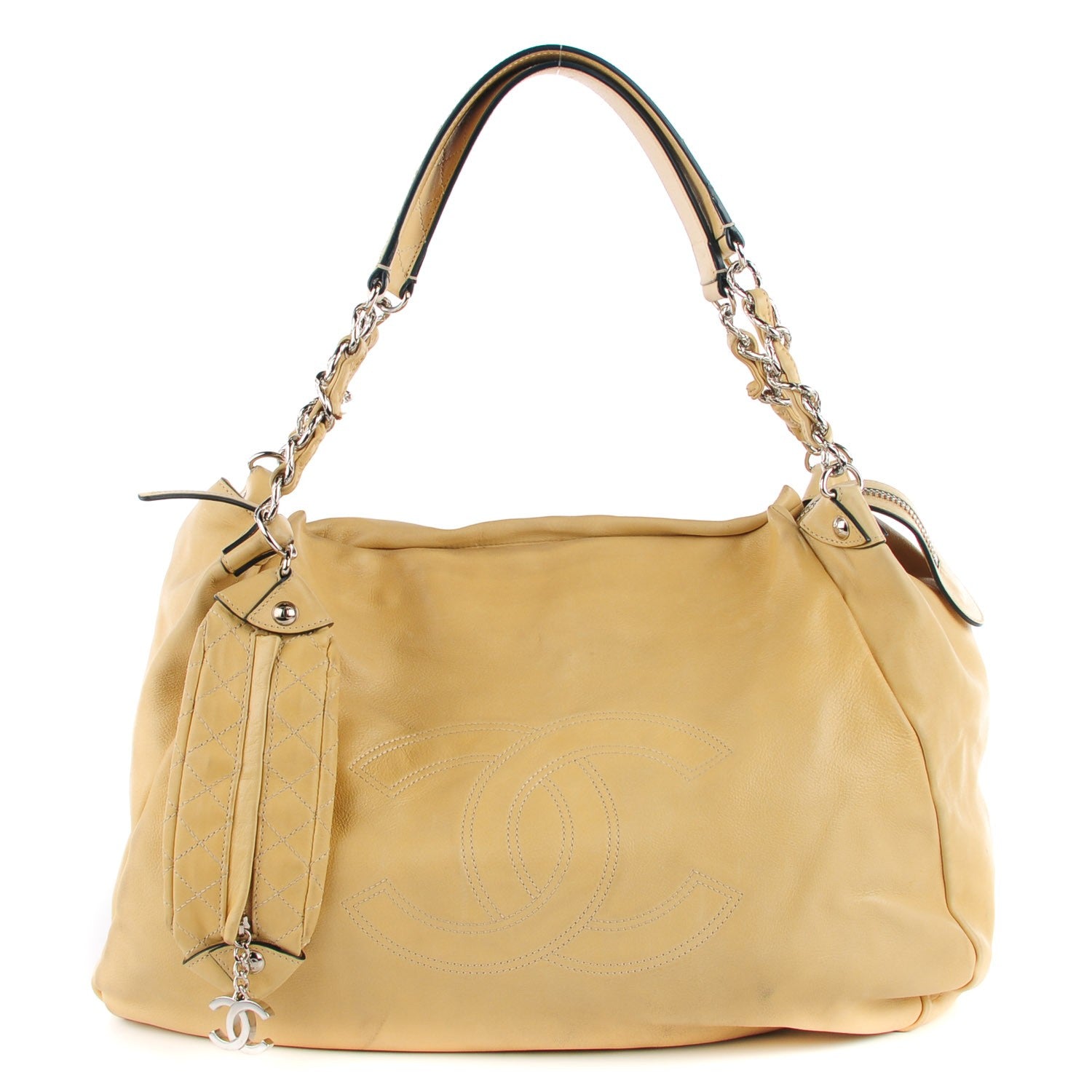 Chanel Lambskin Edgy Large Hobo Beige 1 of 10