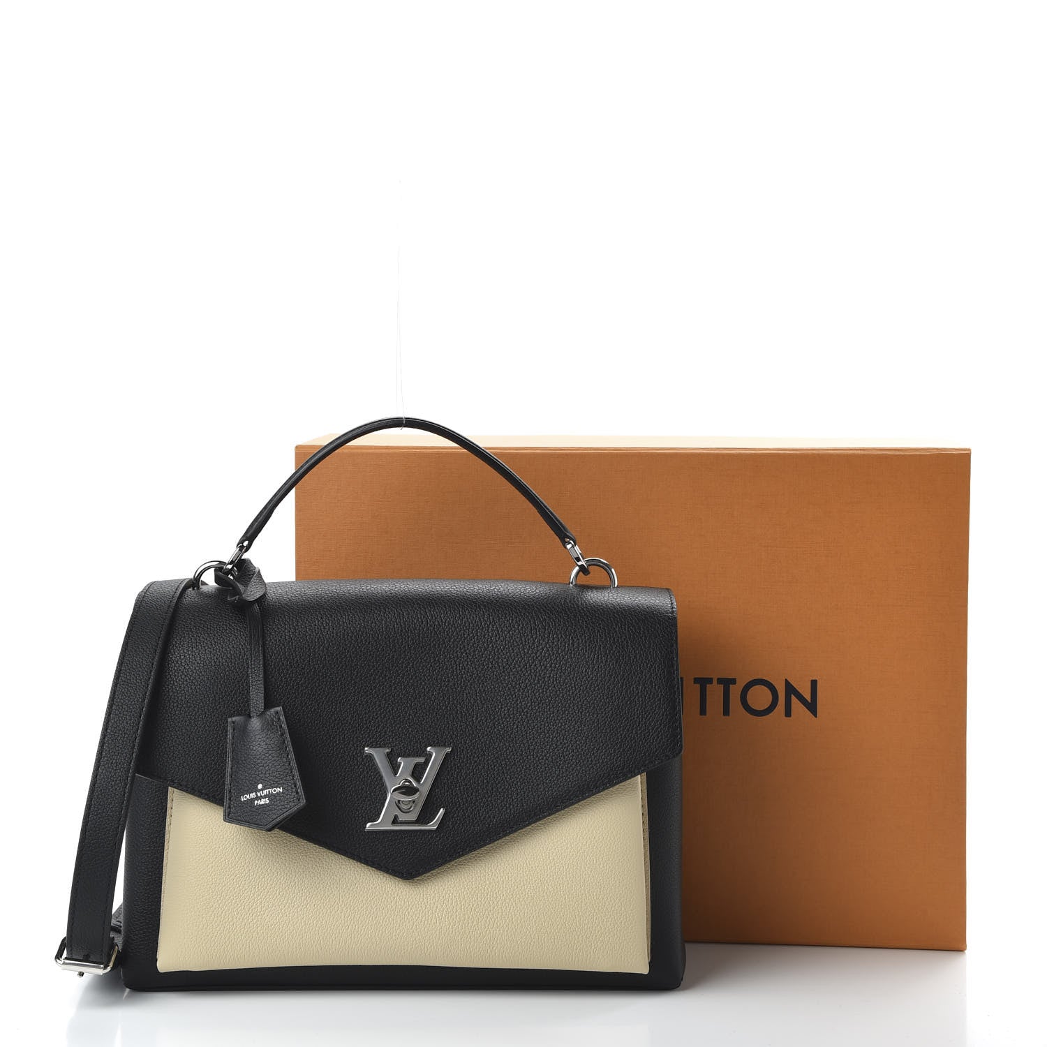 Louis Vuitton Soft Calfskin My Lockme Top Handle Vanille Black 10 of 10