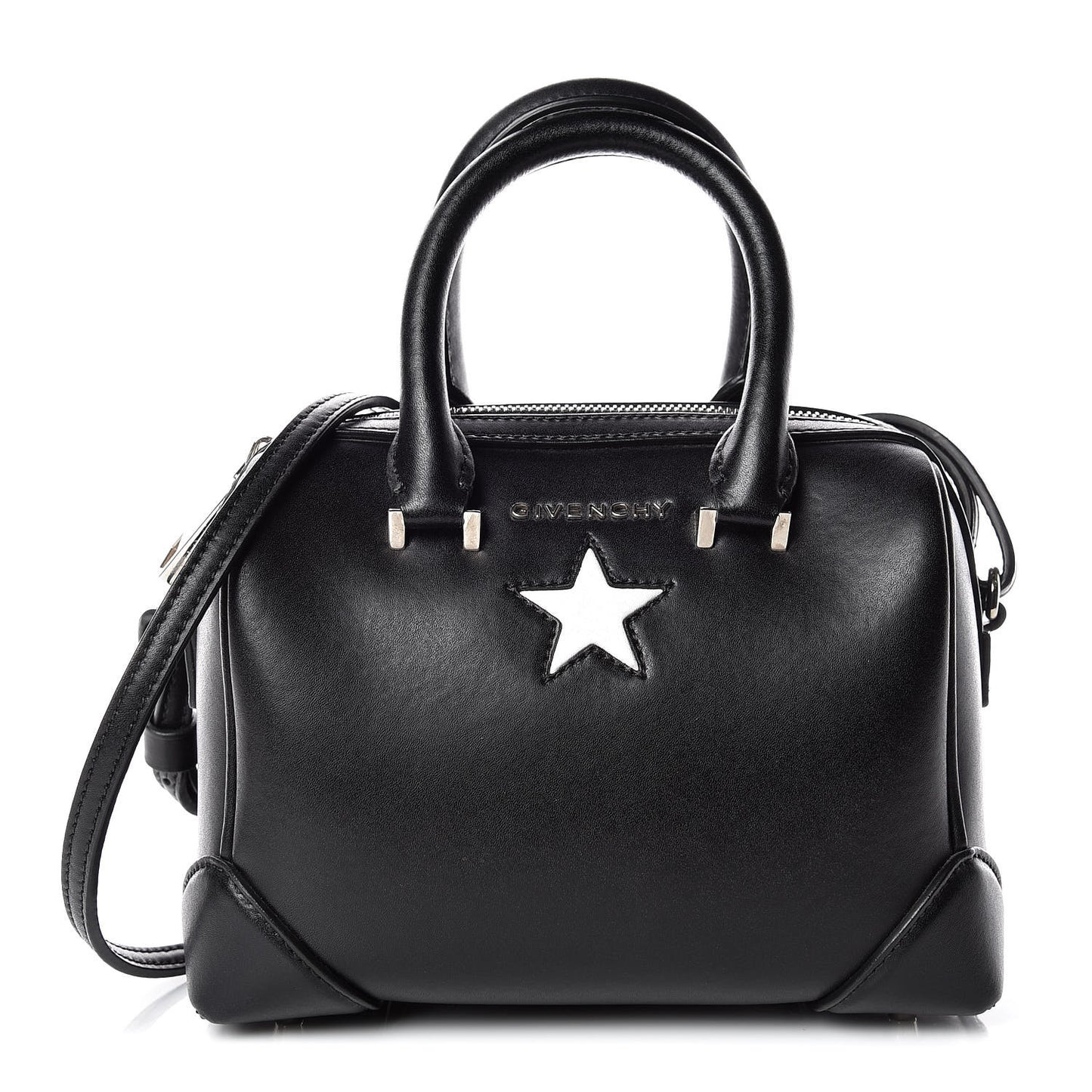 Calfskin Star Micro Lucrezia Black Silver