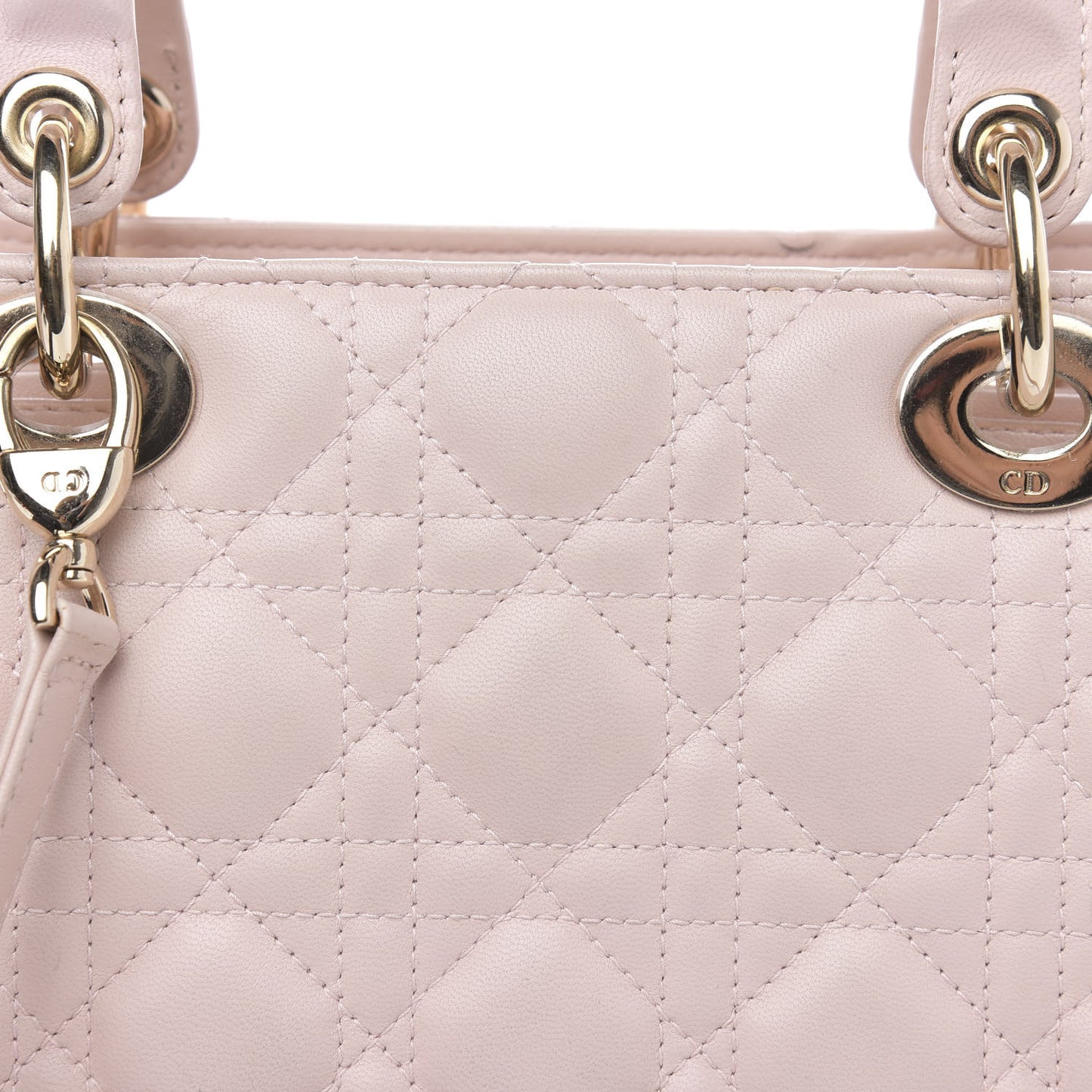 Lambskin Cannage Medium Lady Dior Light Pink