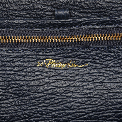 3.1 Phillip Lim 3.1 Textured Calfskin Large Pashli Satchel Ink 7 of 8