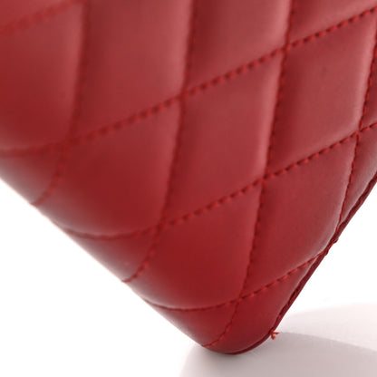 Chanel Calfskin Quilted Cambon Zip Around Organizer Wallet Red 14 of 14