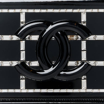 Chanel Plexiglass Patent Crystal Lego Brick Flap Black 9 of 11