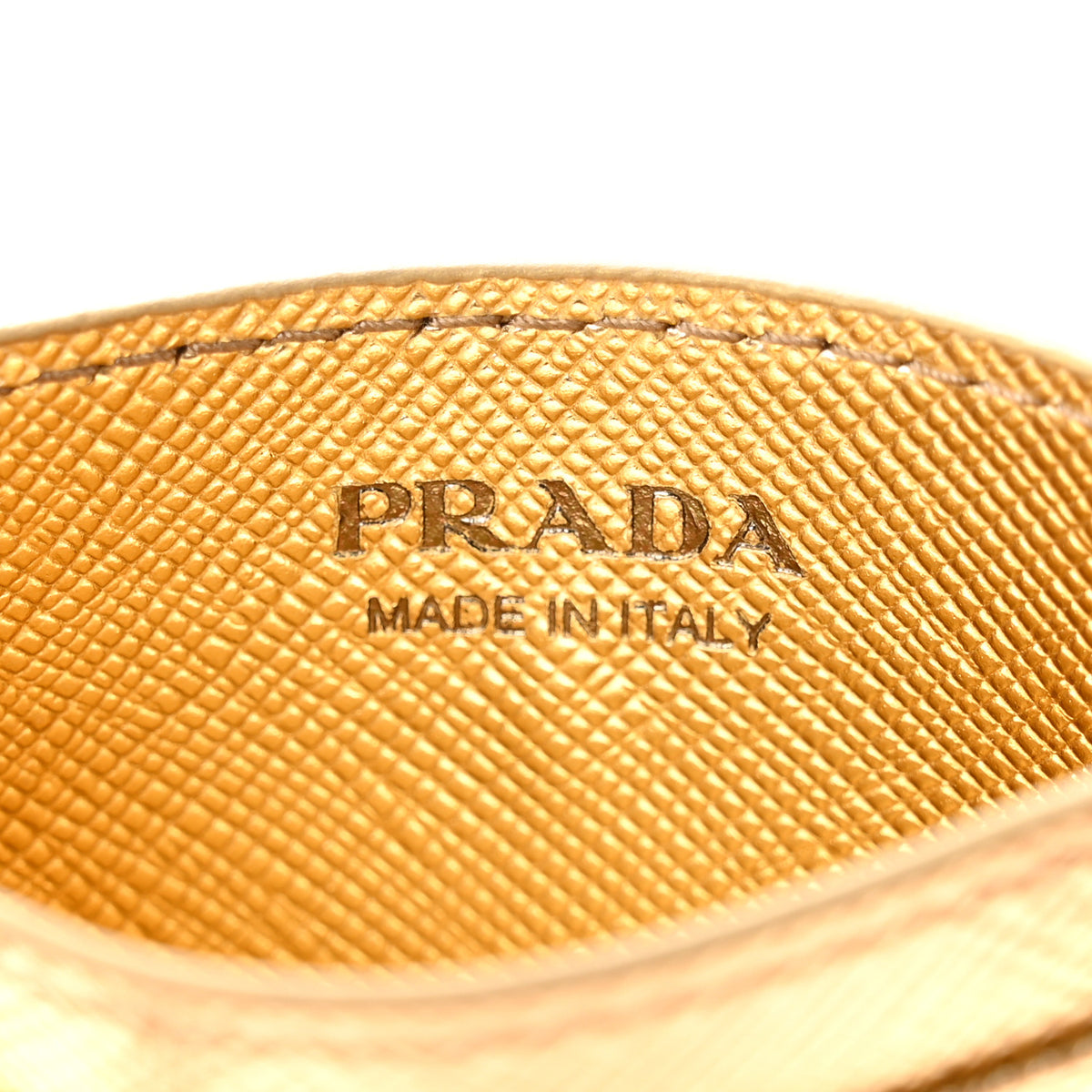 Prada Metallic Saffiano Triangle Card Holder Platino 6 of 7