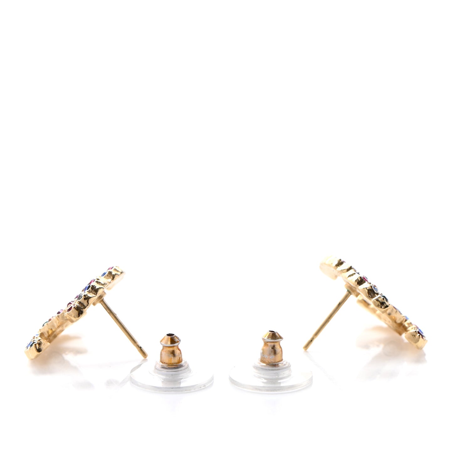 Crystal Over The Rainbow CC Earrings Gold Multicolor