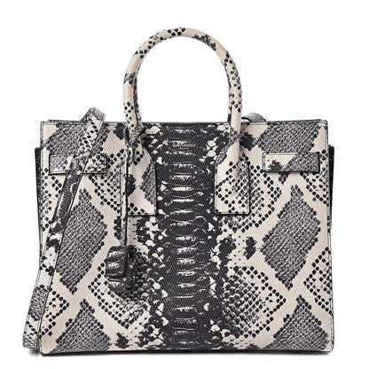 Saint Laurent Python Calfskin Embossed Small Sac De Jour Black 1 of 9