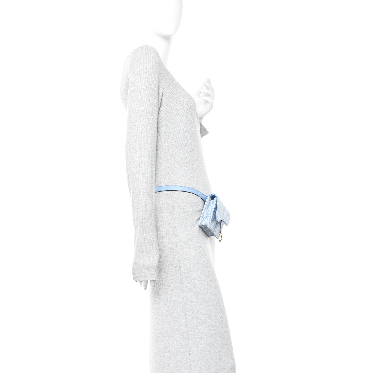 Christian Dior Oblique Saddle Belt Bag Cornflower Blue 2 of 15