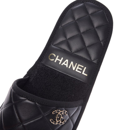 Chanel Lambskin CC Flat Mules S Black 9 of 11