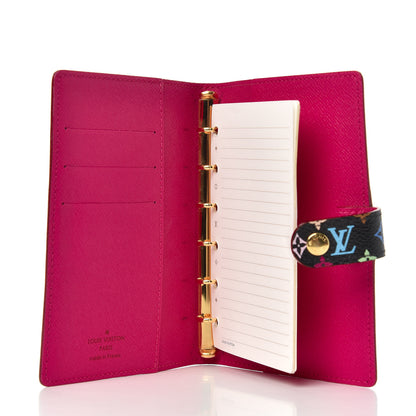 Louis Vuitton Monogram Multicolor Small Ring Agenda Cover Black Grenade 5 of 6
