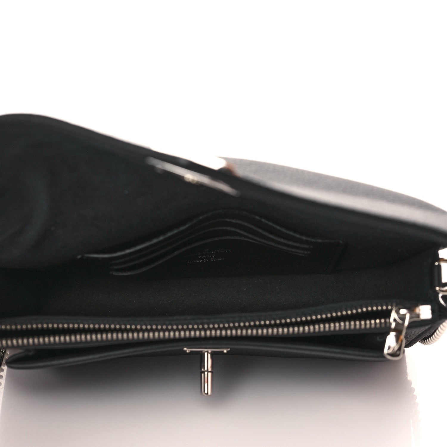 Louis Vuitton Soft Calfskin My Lockme Chain Pochette Black 5 of 10