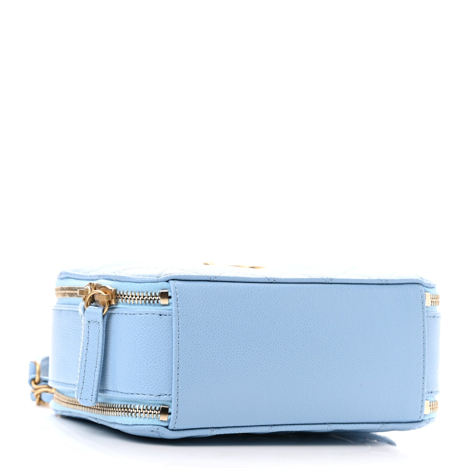 Chanel Caviar Quilted Small Pick Me Up Vanity Case Light Blue 4 of 12