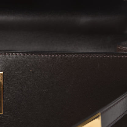 Hermes Box Kelly Sellier 32 Marron Fonce 9 of 13