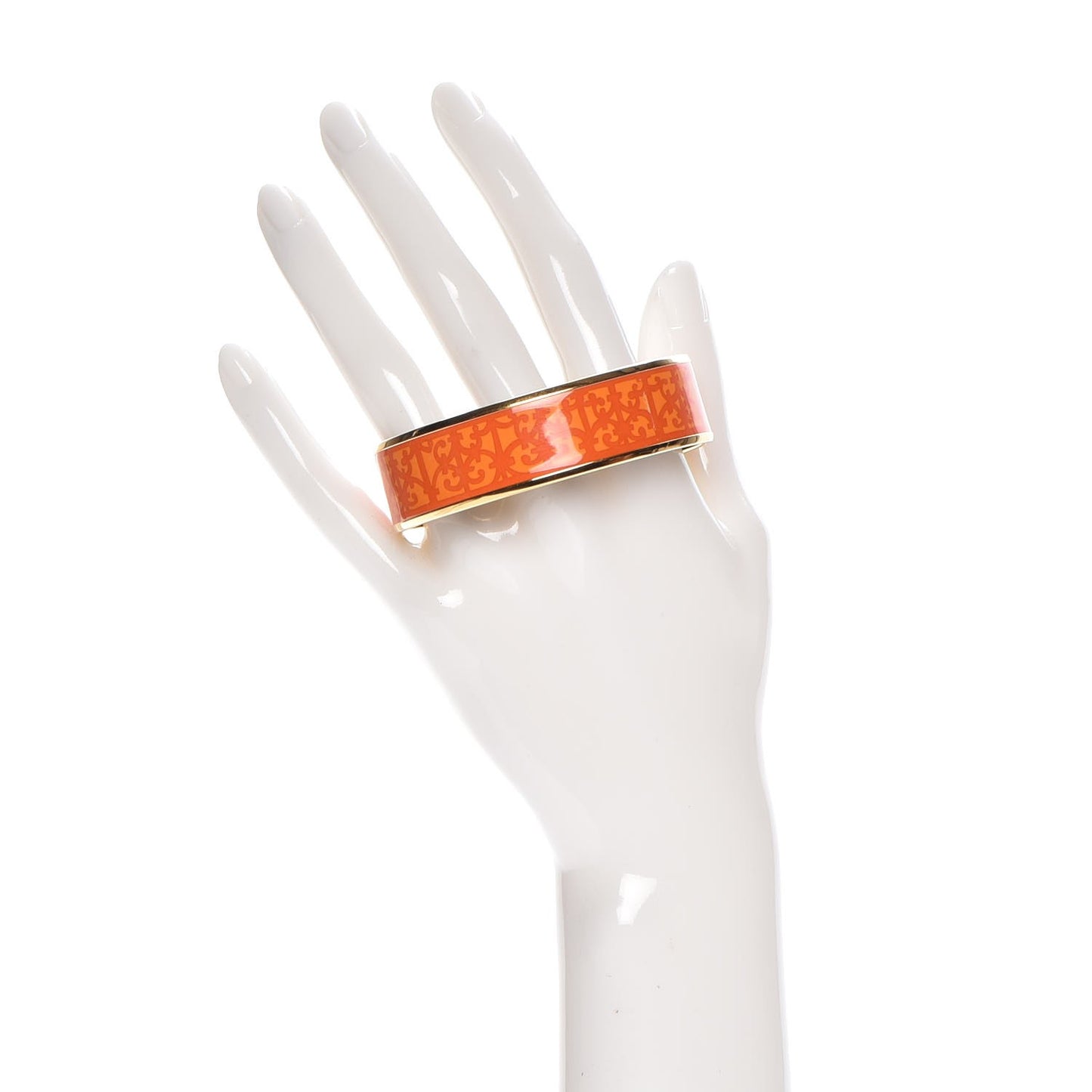 Enamel Printed Wide Balcon du Guadalquivir Bracelet 65 Promenade Orange