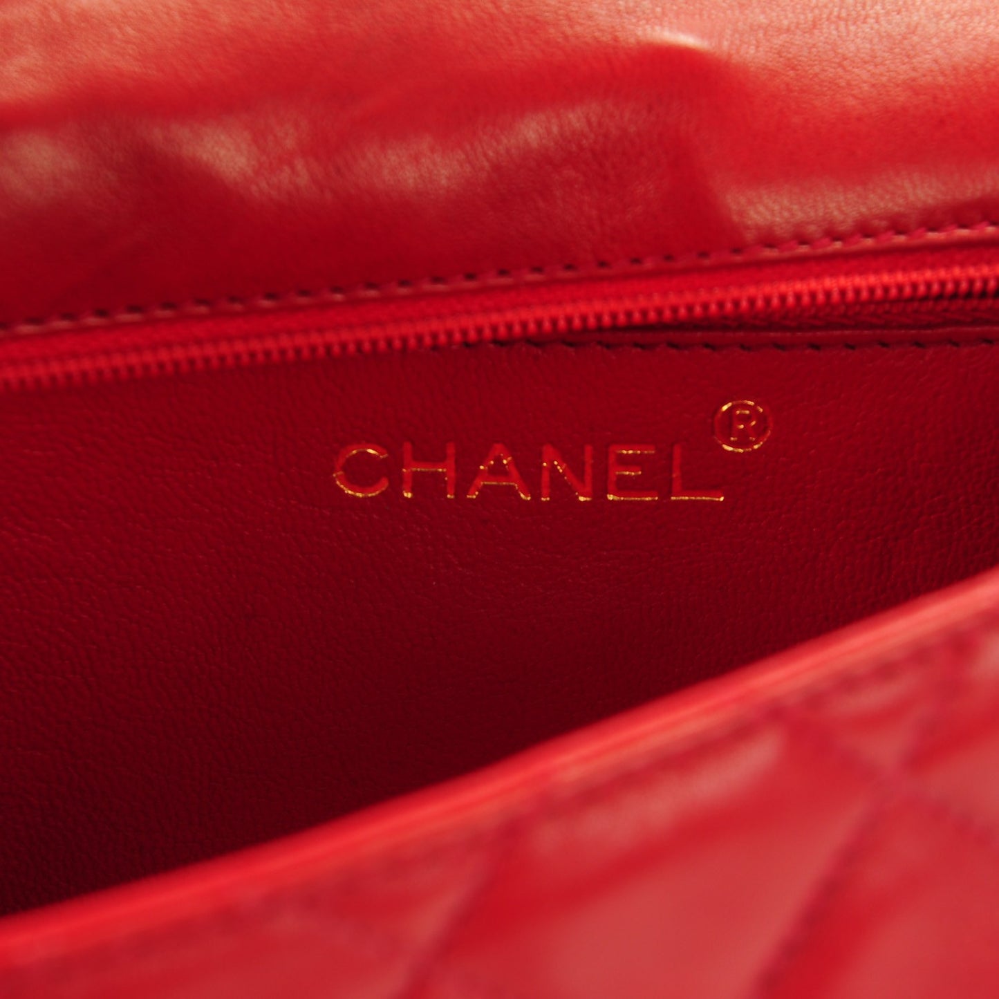 Lambskin Lucite Quilted Mini Top Handle Flap Bag Red