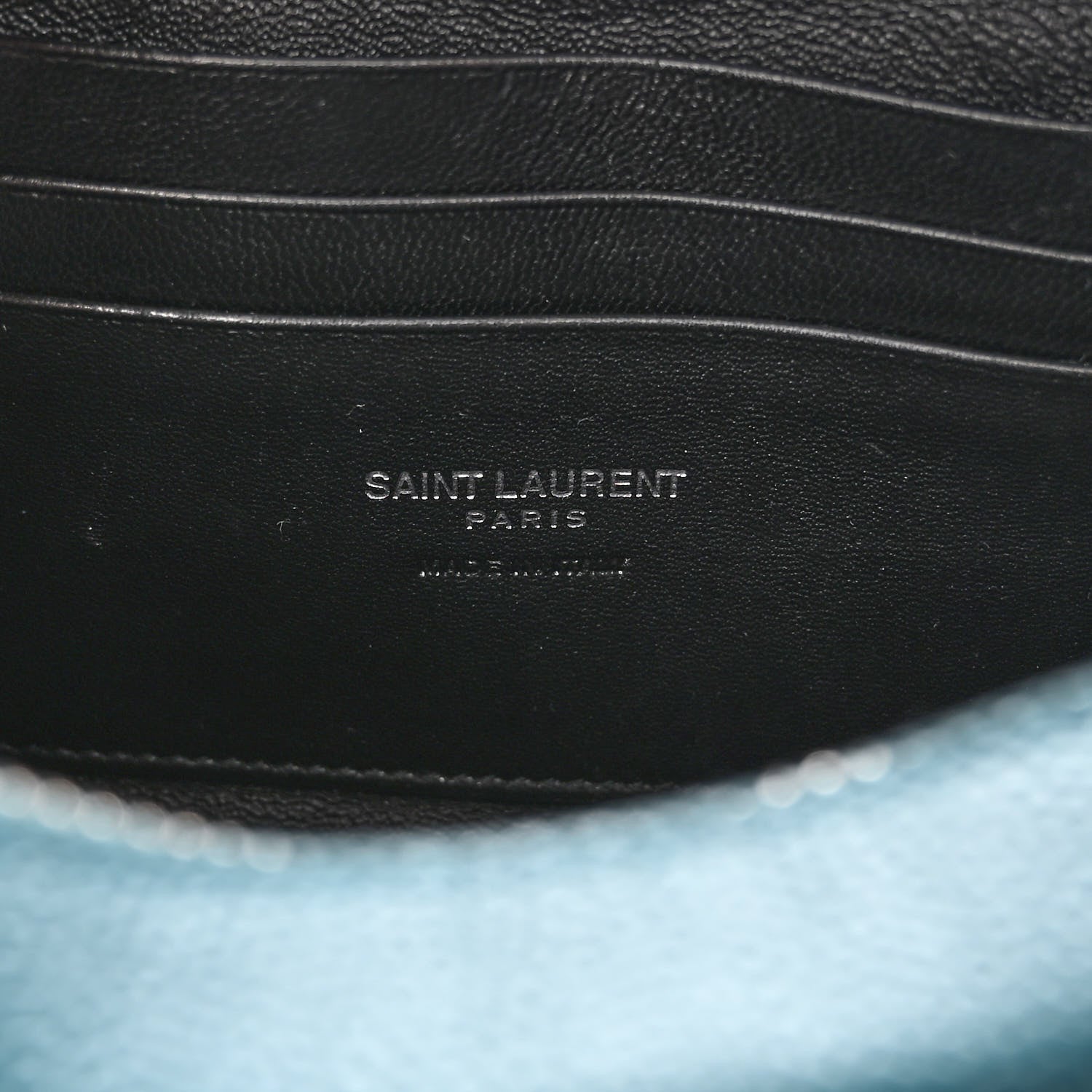 Saint Laurent Grain De Poudre Matelasse Monogram Mini Lou Camera Bag Petrol Green 6 of 9