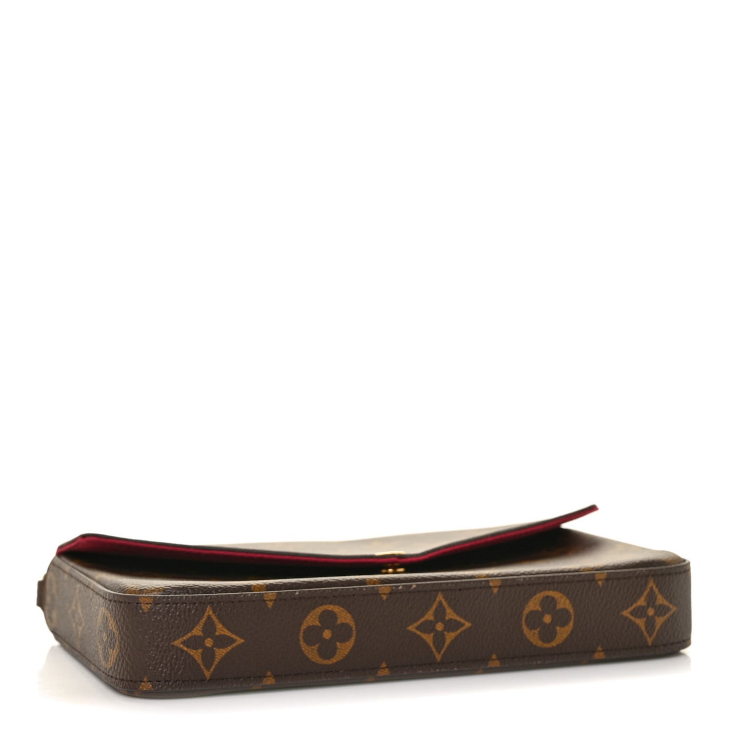 Monogram Pochette Felicie Chain Wallet Fuchsia