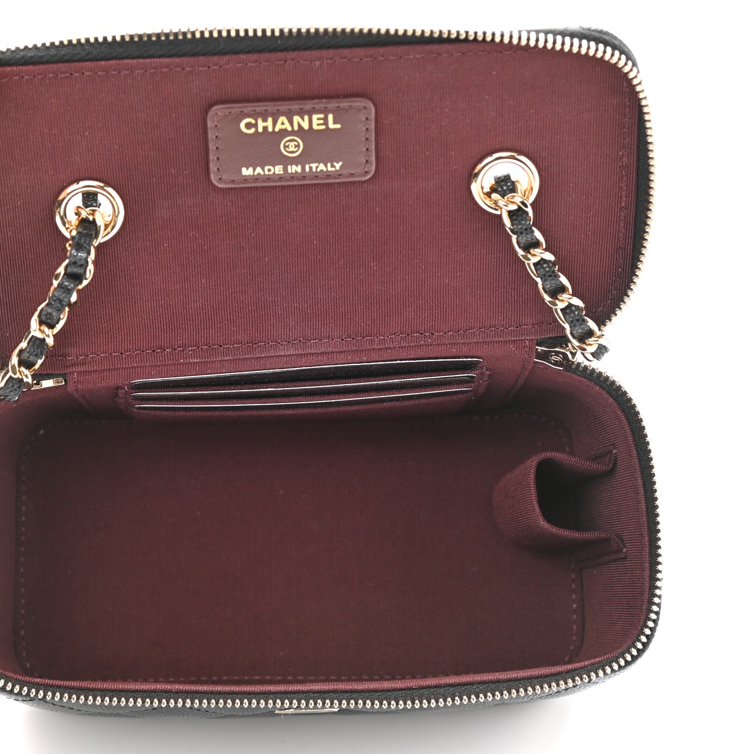 Chanel Caviar Quilted Small Vanity Case With Chain Black 5 of 11